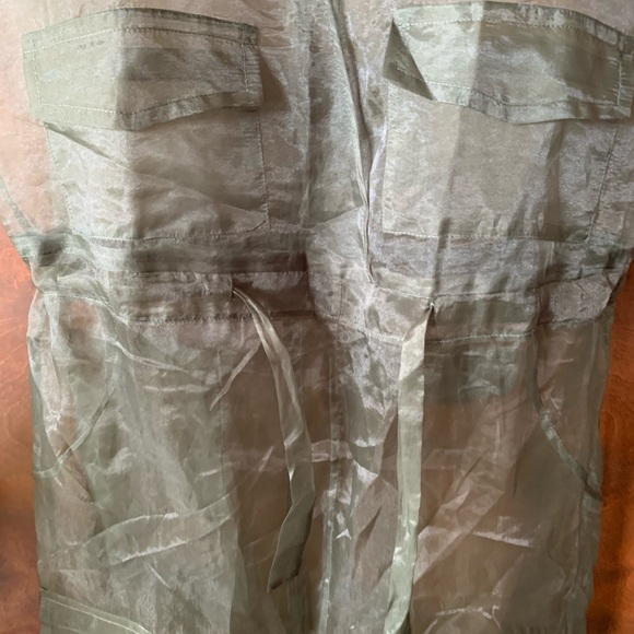 Zara Olive Green Sleeveless Jumpsuit - Picture 4 of 7